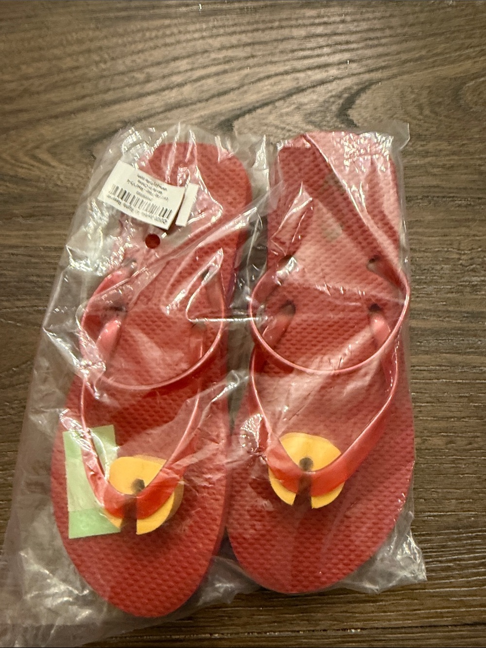 Joyfolie Red Flip Flops Girls 3-4 NIB